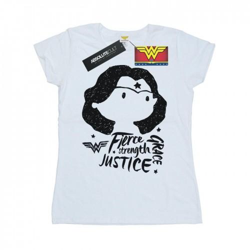 DC Comics Womens/Ladies Wonder Woman Fierce Sketch Cotton T-Shirt