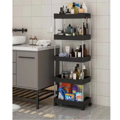 1pcs Rolling Utility Cart Storage Shelf Movable Gap Storage Rack Kitchen Bathroom Slim Slide Organizer Shelf Livingroom