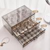 Jewelry Box Organizer Jewelry Cases for Women Girls Plastic Storgae Container with Grids for Earring, Ring, Necklace, Bracelets