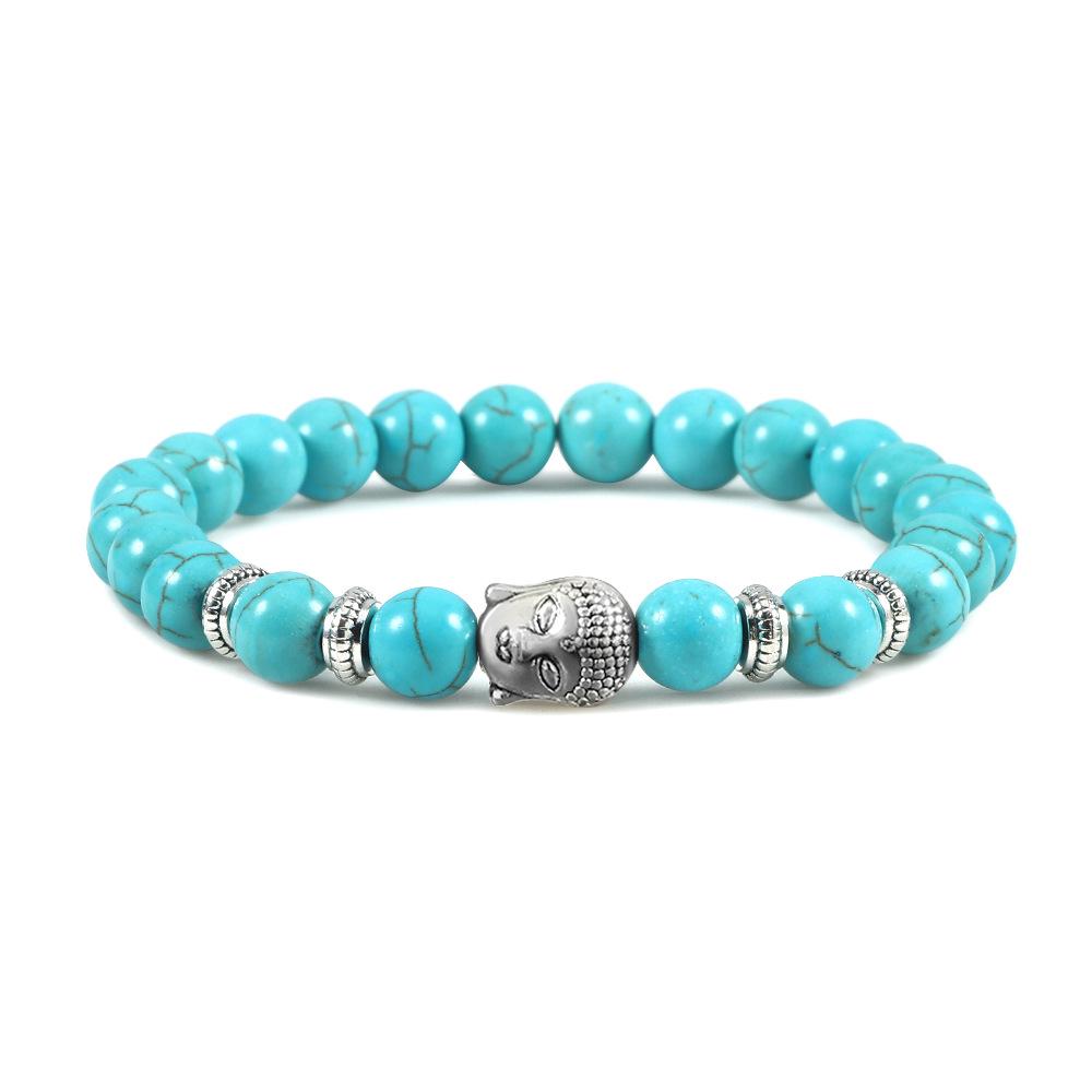 Turquoise Ethnic Crystal Buddha Beads Bracelet
