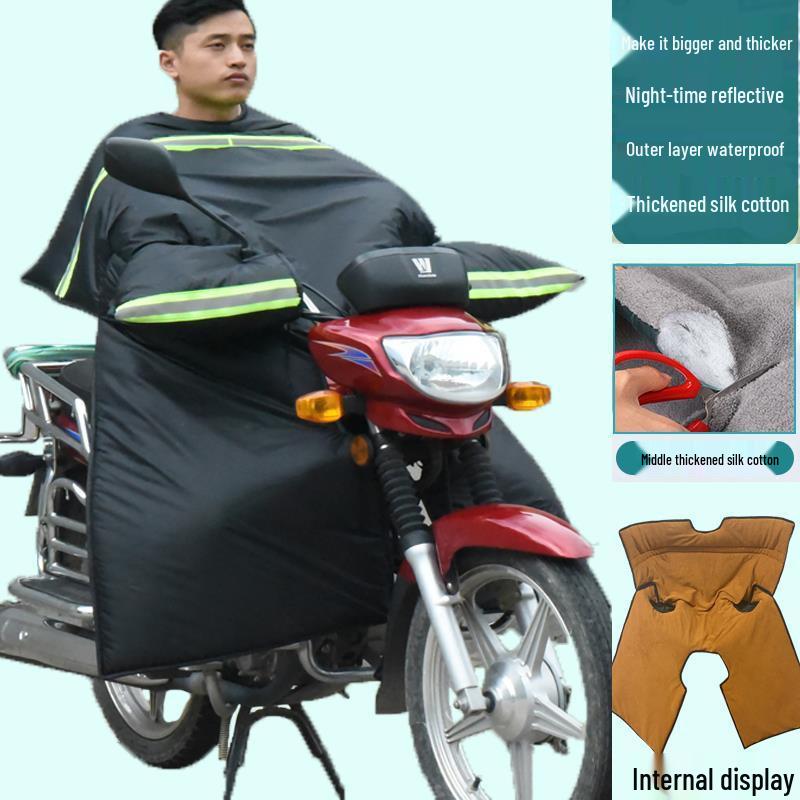 Men's Extra Large Winter Fleece-Lined Waterproof Motorcycle Windshield
