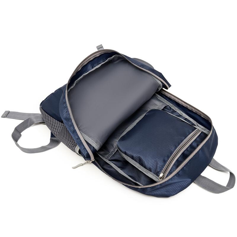 Men's and Women's Nylon Foldable Backpack Casual and Simple Large Capacity Waterproof Travel Bag