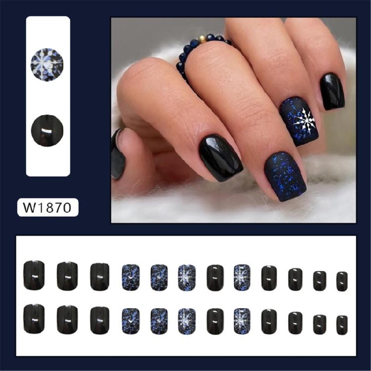 Kurze quadratische Nagelspitzen Kunstnägel zum Aufkleben auf den Nagel Nagelstick-Aufkleber-Nagel Press-On-Nagel Künstlicher Falschnagel für Damen und Mädchen