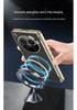 Oppo Find N6 Full-Coverage Electroplated Leather Protective Case with Hinge and Bracket.