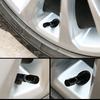 Wellen Reifenluftventilkappe Aluminium Set von 4 für