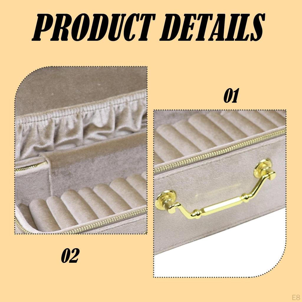 Bangle Box Bracelet Necklace Jewelry Display Tray Case Dustproof Portable