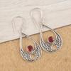 Red Garnet Jewelry, 925 Solid Sterling Silver Earrings, Handmade Gemstone Jewelry Earrings For Memorial Day