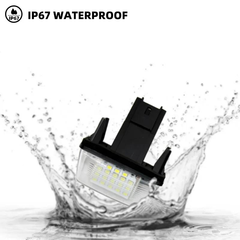 2Pcs LED Car Number License Plate Ligh For Peugeot 206 207 306 307 308 5008 LED Number Lamp