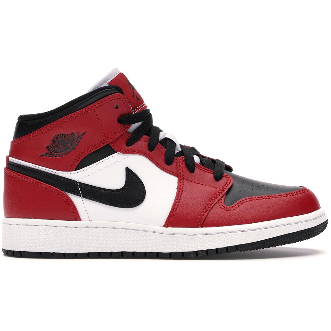 

Sneaker Jordan 1 Mid Chicago Black Toe (GS)(554725-069) 36.5