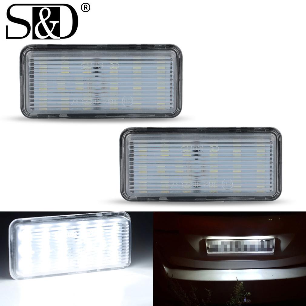 

2 шт. светодиодный фонарь номерного знака для Lexus LX470 LX570 GX470 для Toyota Land Cruiser Prado J100 J120 J200 Reiz Mark X Фонари номерного знака