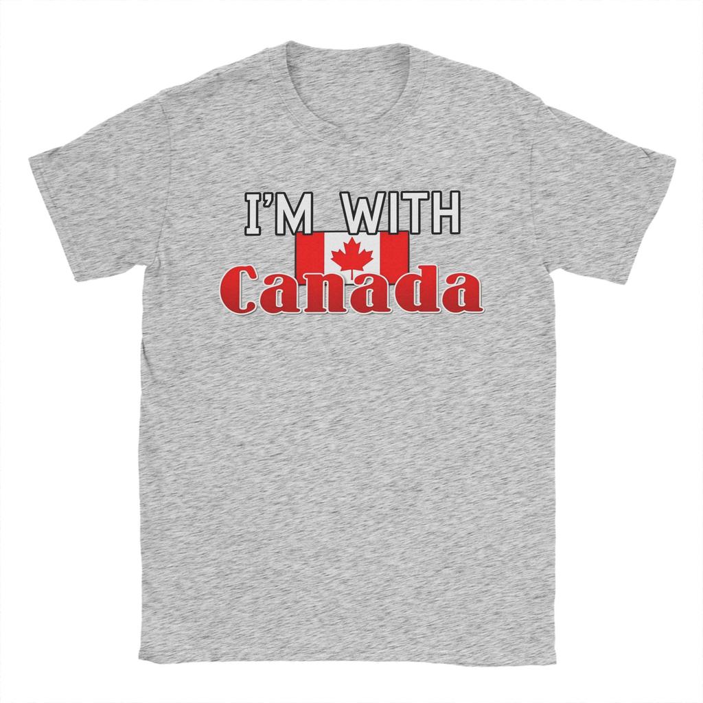 Fashion I'm With Canada T-Shirt Men's Cotton Short Sleeve O-neck Summer Clothing