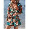 Summer Women Jumpsuit Ladies Clothes Ruffle Sleeve Belt Short Pantskirt Jumpsuit Women