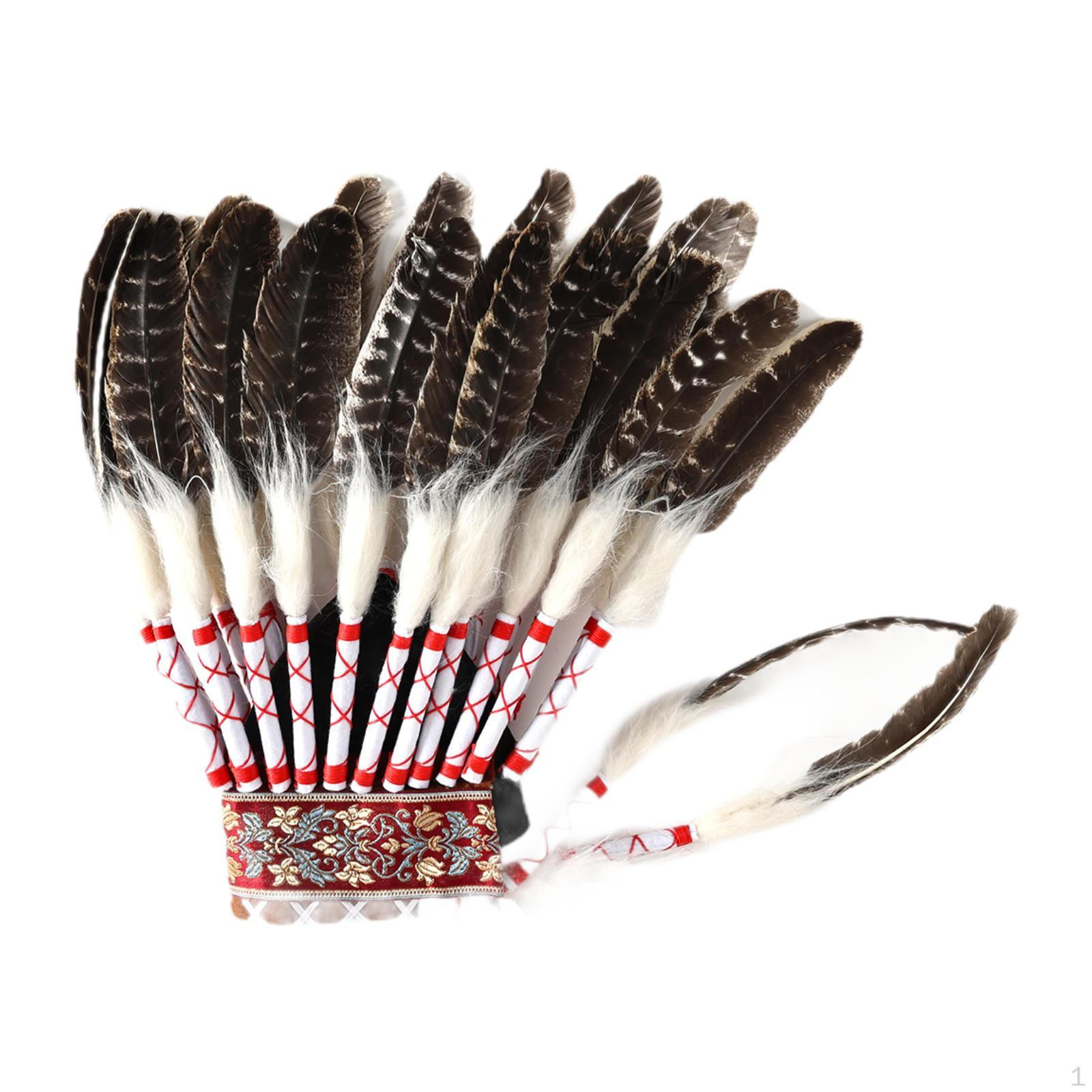 

Индийский головной убор Креативный головной убор из перьев для сценического шоу танца Хэллоуина