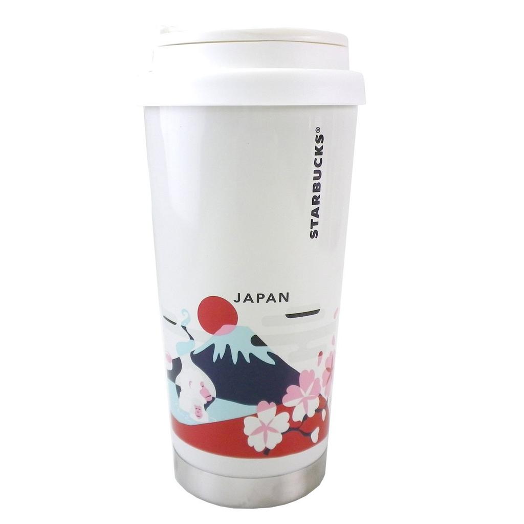 STARBUCKS Kolekce You Are Here Nerezový hrnek JAPAN 473ml Japonský styl Hora Fudži Třešňový květ Daruma Bonsai Hrad Ramen Sushi Lokální