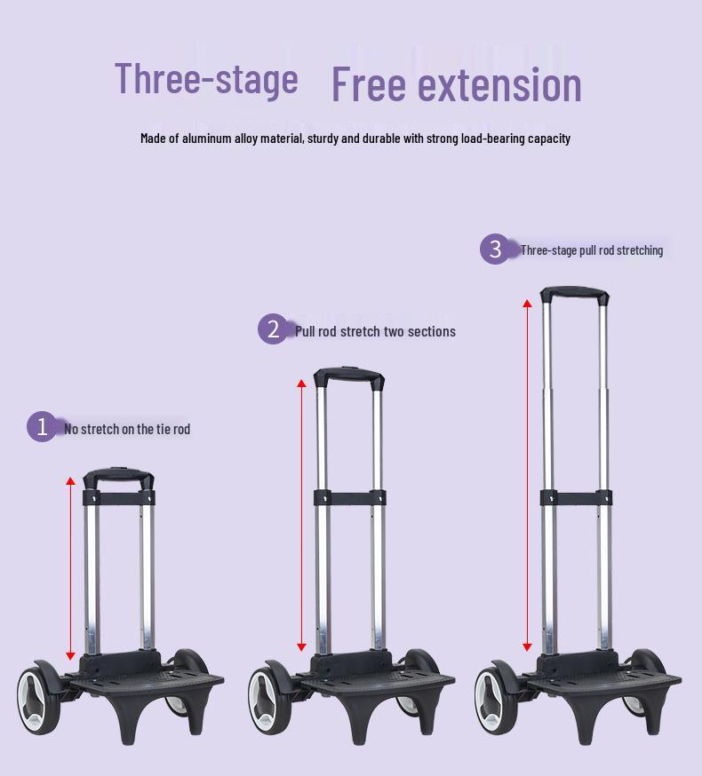 Lightweight Trolley Schoolbag for Primary School Girls - Large Capacity Backpack for Grades 1-6