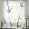 Nautiskt Ankare Skir Gardin För Vardagsrum Modern Voile Tüll Fönstergardiner För Sovrum Kök Draperier
