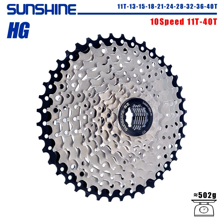 SUNSHINE Fahrradkassette 8/9/10/11/12-fach MTB Ritzel 11T-32T/36T/40T/42T/46T/50T/52T HG-Struktur Freilauf für SHIMANO/SRAM
