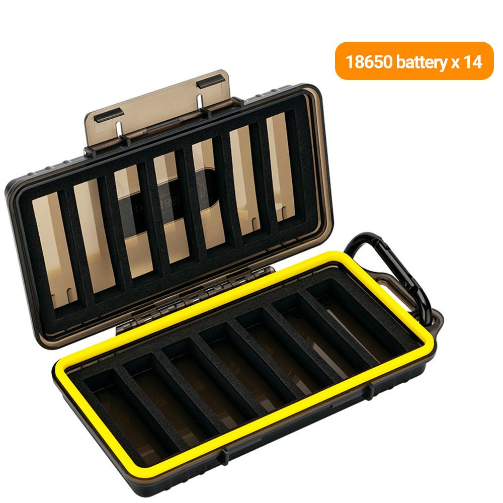 Portable AA AAA 18650 Battery Storage Organizer Holder Durable Hard Case for AA AAA 18650 Battery Container with Battery Checker 18650 case