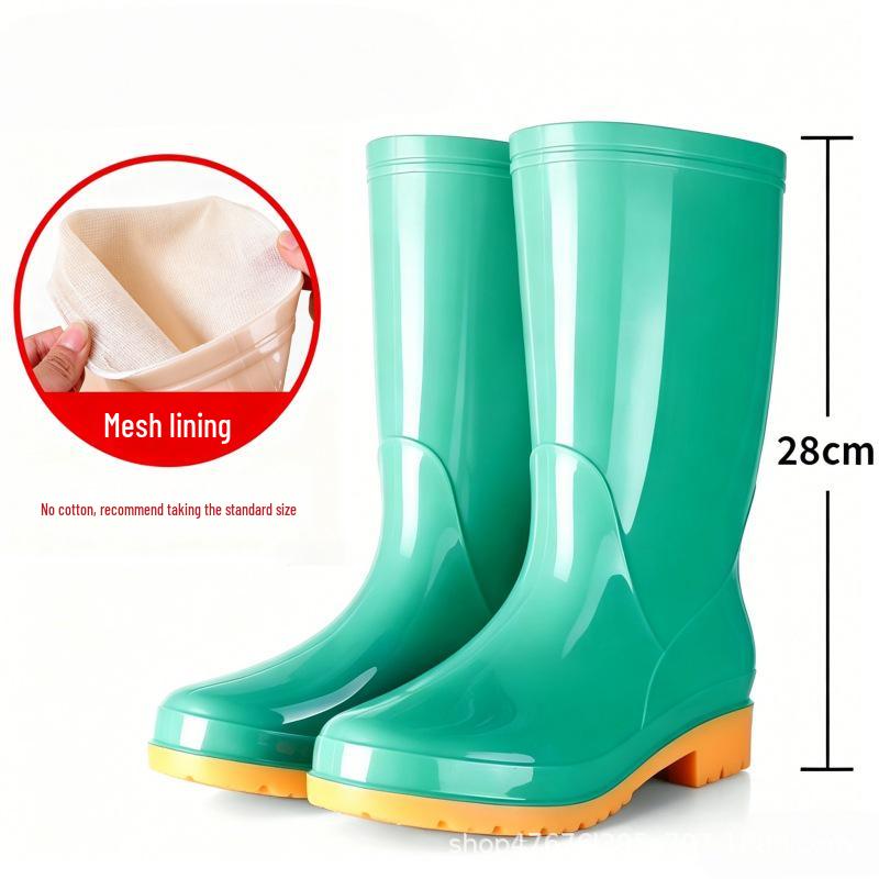 Rutschfeste, warme Gummistiefel für Damen mit hohem Schaft – Kostenloser Versand