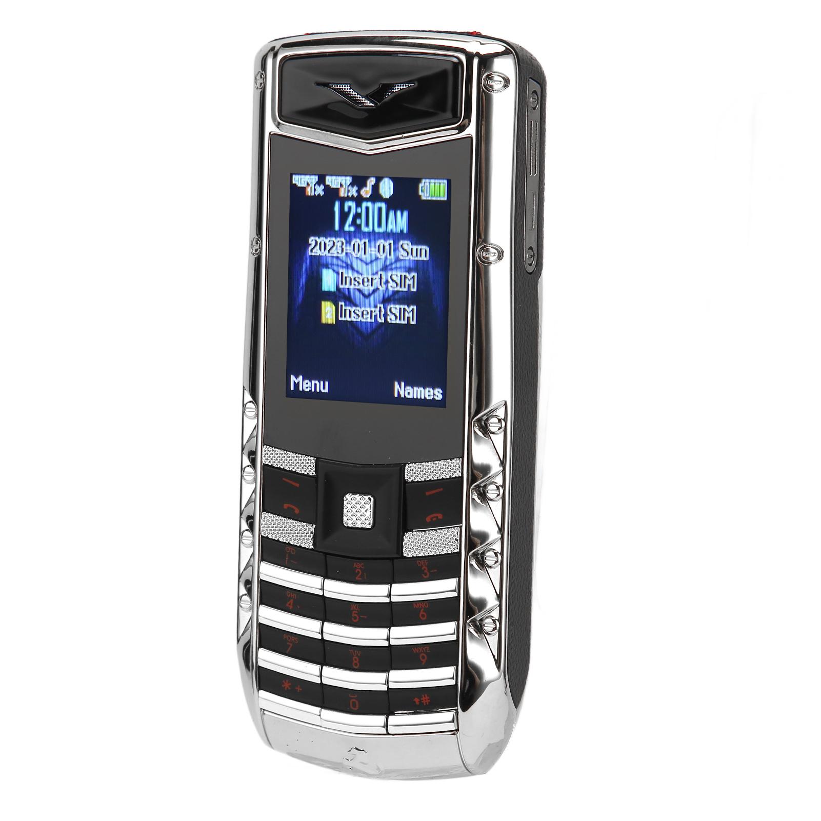 

V5 Pro 2G разблокированный сотовый телефон с большой кнопкой и высокой громкостью для пожилых людей, аккумулятор 1600 мАч, двойной US Plug серебряный