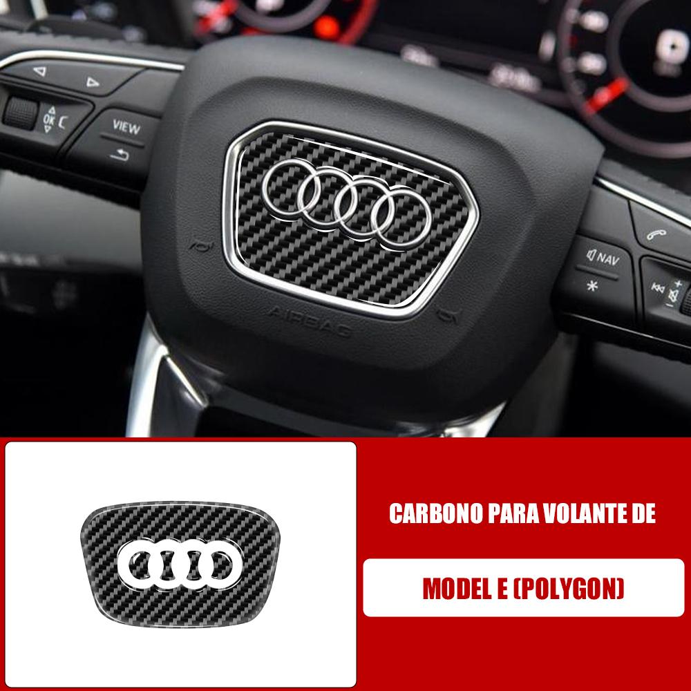 2026 Car Steering Wheel Carbon Fiber Emblem Covers Sticker For AQ3 A3 A6L A4L Q3 Q5 Q7 S3 Q2L Q5L A4 Auto Interior Decor Accessories