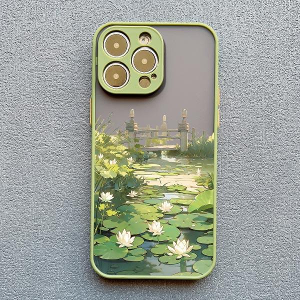 Summer Lotus Flower Phone Case For iPhone 16 15 Pro Max Case For iPhone 11 14 12 13 Pro Max Mini 7 8 15 Plus XS X XR Back Cover