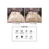 Zzluxi Double Duvet Cover 4-Piece Set: Frilled Bed Cover, Cool Silk-like Feel, Fitted Sheet, Duvet