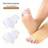 1Pair Silicone Three Hole Toe Separator Fingers Feet Toe Spreader Hallux Valgus Bunion Corrector Toe Straightener Corrector