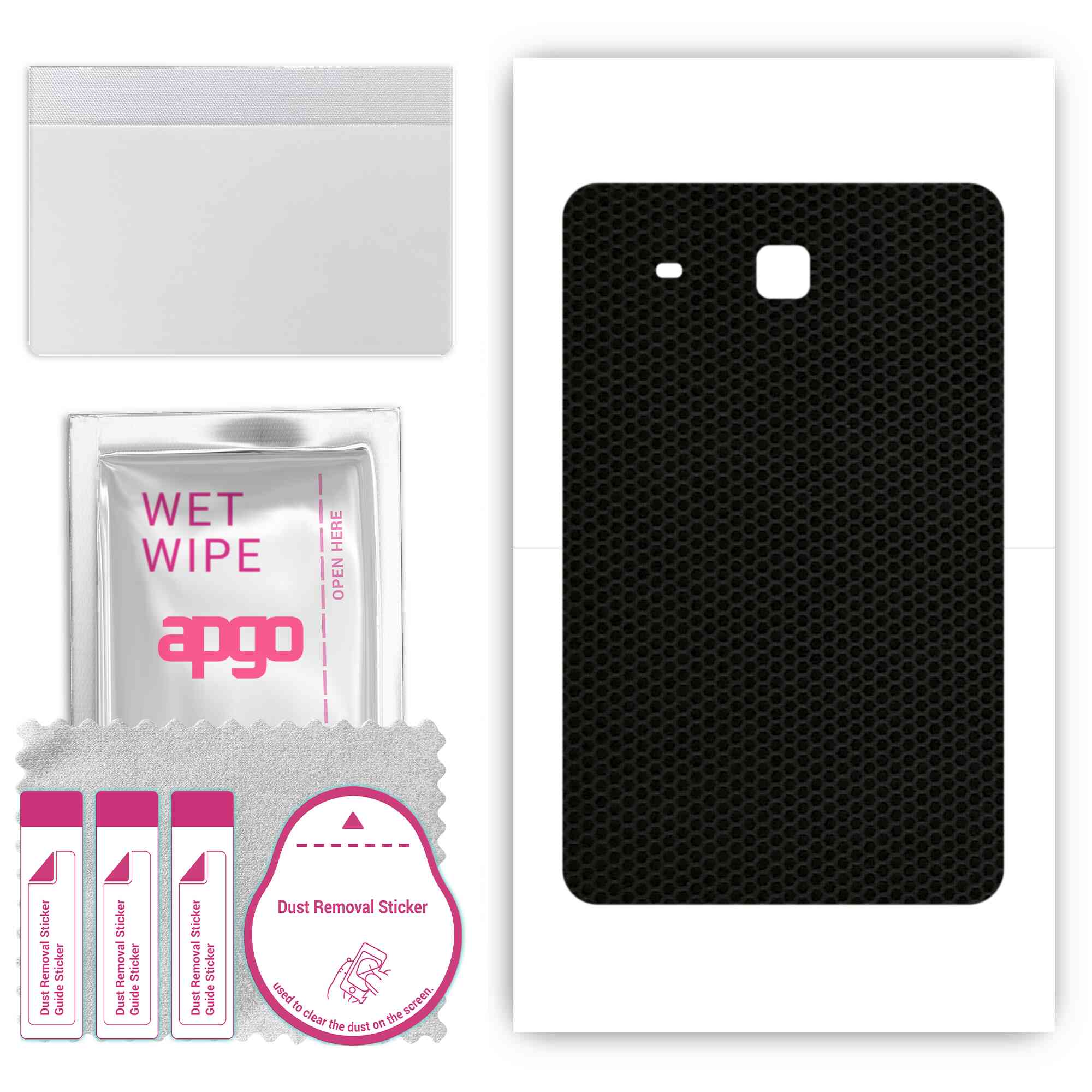 

apgo skin sticker film foil vinyl for the BACK compatible with Samsung Galaxy Tab E 9.6 SM-T561, scratch-resistant, easy to install - Matrix