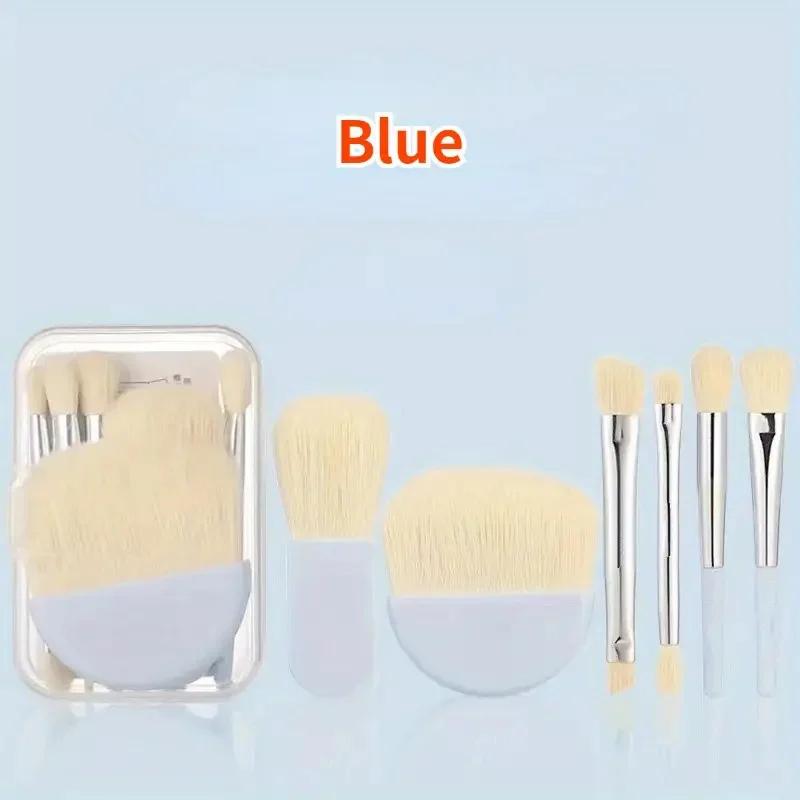 

Набор из 6 мини-кистей для макияжа, мягкая кисть для консилера, косметический инструмент для нанесения теней для век, портативная кисть для ресниц с коробкой для хранения
