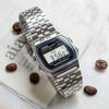 Casio Watch Series - Square Fashion Classic Retro Small Square Watch LCD Display Waterproof Quartz Movement Stainless Steel Strap A168WG-9W&A159WA-N1