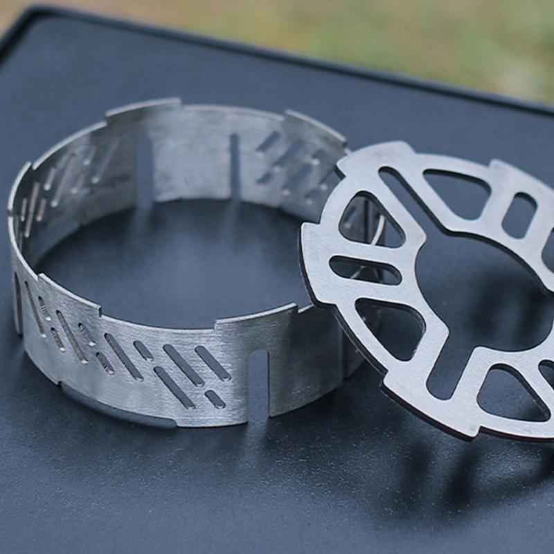 Camp Stove Windproof Rings Outdoor Gas Stove WindShield Stainless Steels Stove Windscreen Windproof Gas Stove Rack