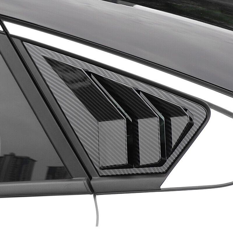 Modified Carbon Fiber Rear Triangle Window Louvers for 2022-2023 Ford Mondeo