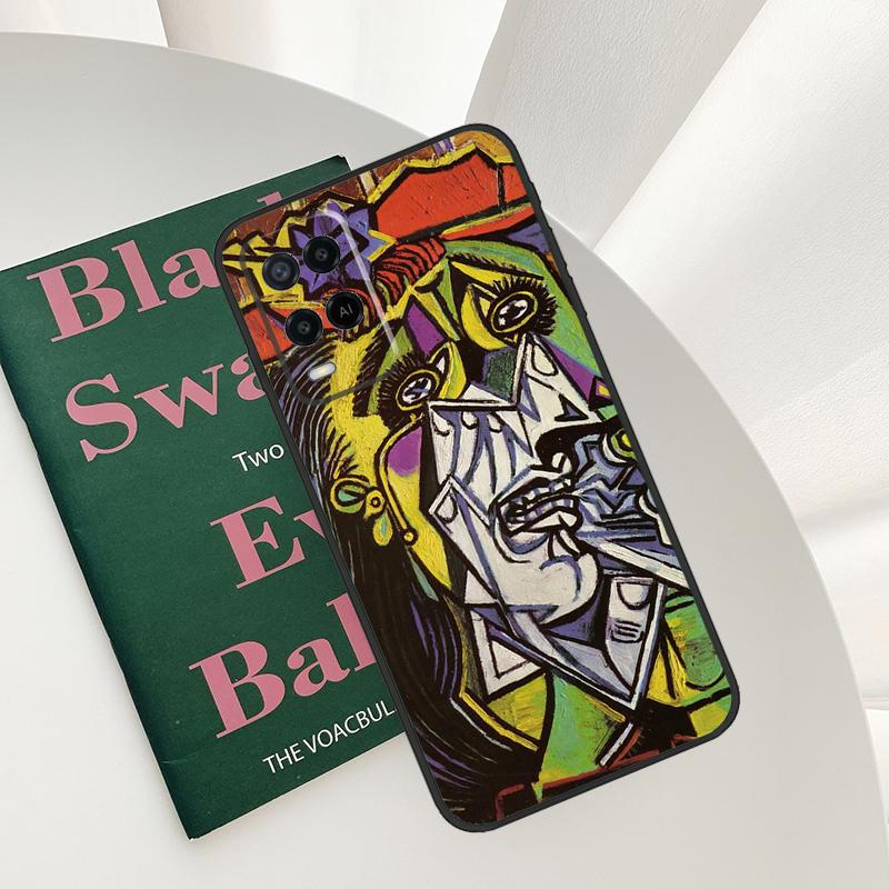 Picasso Abstract painting Art Case For Oppo A54 A74 A94 A54S A57S A15 A16 A17 A52 A72 A76 A96 A58 A78 A98 A77 A5 A9 Cover