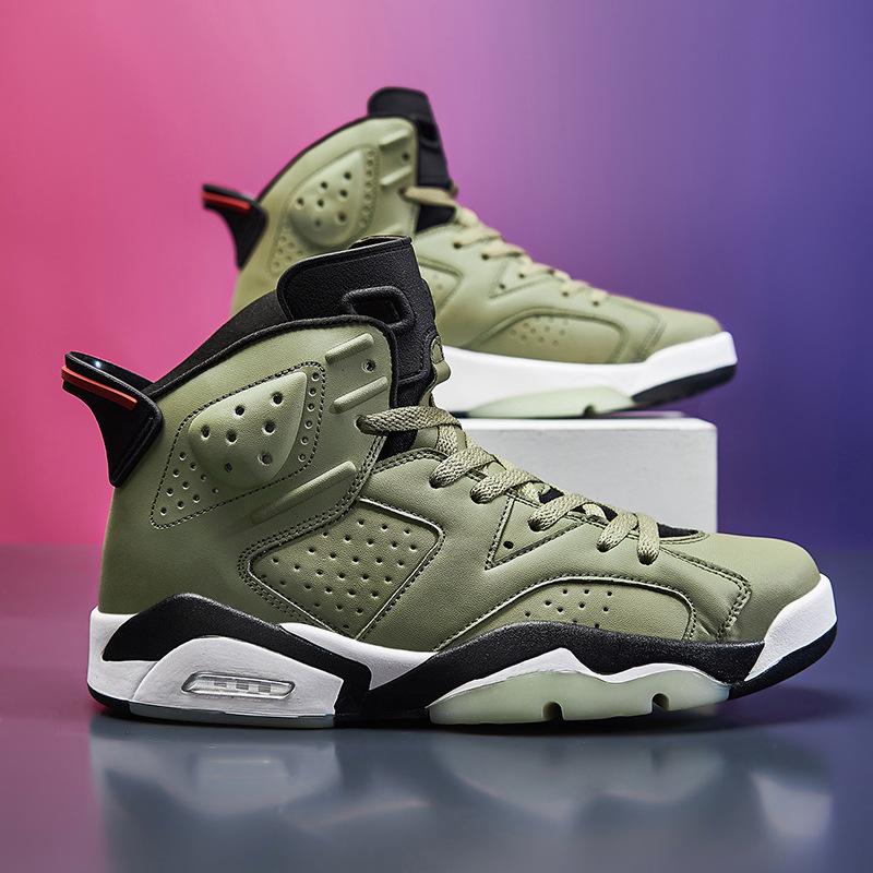 2025 Thick-soled High-top Actual Basketball Shoes Men's Air Cushion Sports and Leisure Running Shoes Fashion Trend Men's Shoes Versatile