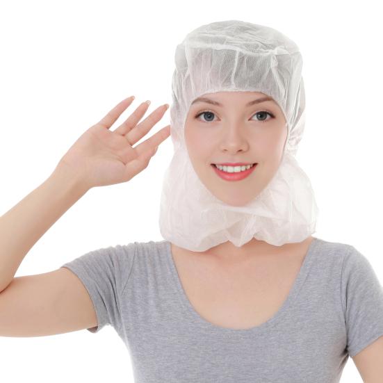 5/10/15Pcs Disposable Beard Hair Net Full Face Bouffant Hood Cap Unisex Universal Food Service Cooking Non-Woven Head Cover Hairnet