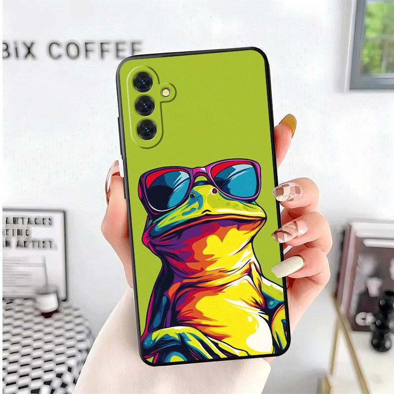 Cute Cartoon Frog Soft Phone Case for Samsung A17 A37 A57 A16 A26 A36 A56 A15 A25 A35 A55 A14 A24 A34 A54 A13 A23 A33 A53 A52 A1
