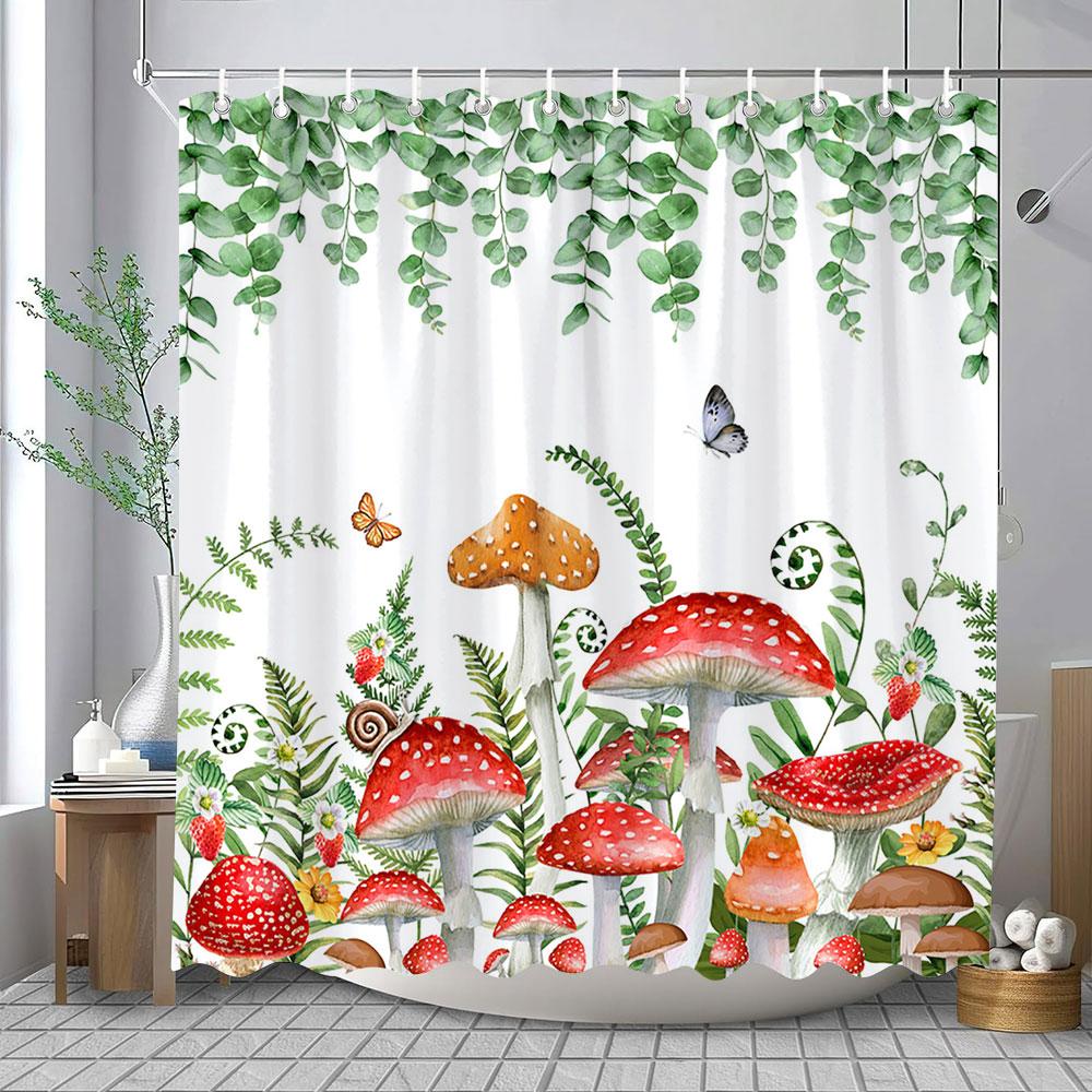 

Shower Curtain For Bathroom Waterproof Sage Green Eucalyptus Leaves Spring Watercolor Plant Shower Curtains Bathroom Decoration W60H190(CM)-1 Pcs