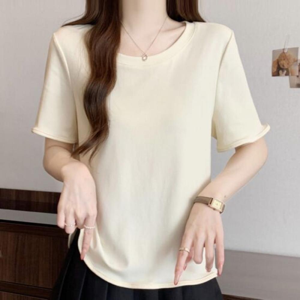 Navava Women S SofT Wave Round Neck ShorT Sleeve T ShirT nT3334