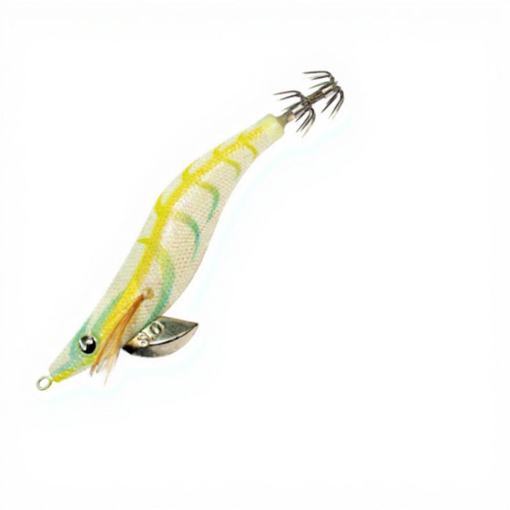 MOKE Wood Shrimp 25# 30# 35# Multi-color Artificial Hard Bait Eye Shrimp Squid Hook Saltwater
