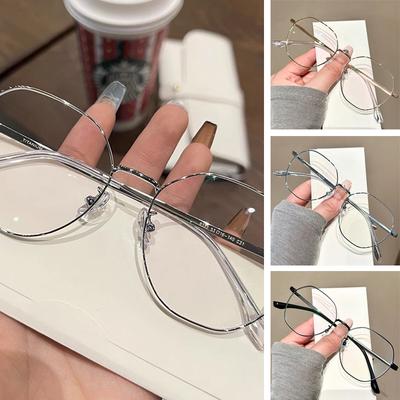 Fashionable and Versatile Anti Blue Light Glasses for Men and Women, Personalized Ultra Light Polygonal Full Frame Glasses