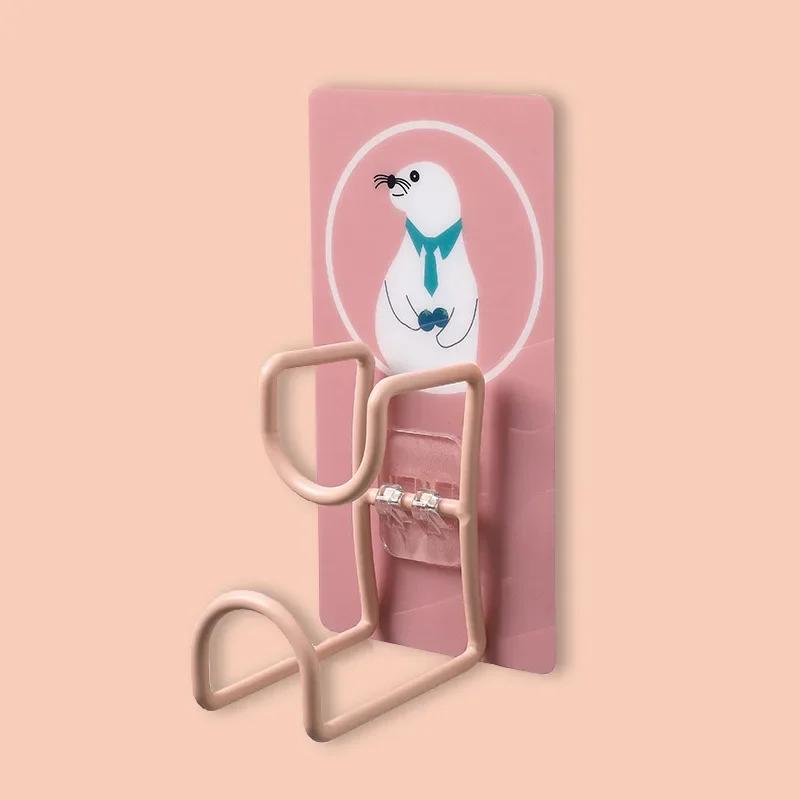 Wall Hanger Hook Waterproof Storage Holder Cartoon Strong Suction Self Adhesive Hook Heavy Load Rack Cup Sucker for Kitchen Bath