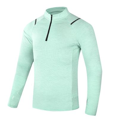 Męska odzież fitness ze stójką, damska odzież z długim rękawem, obcisła, szybkoschnąca, elastyczna i oddychająca odzież fitness, odzież do biegania