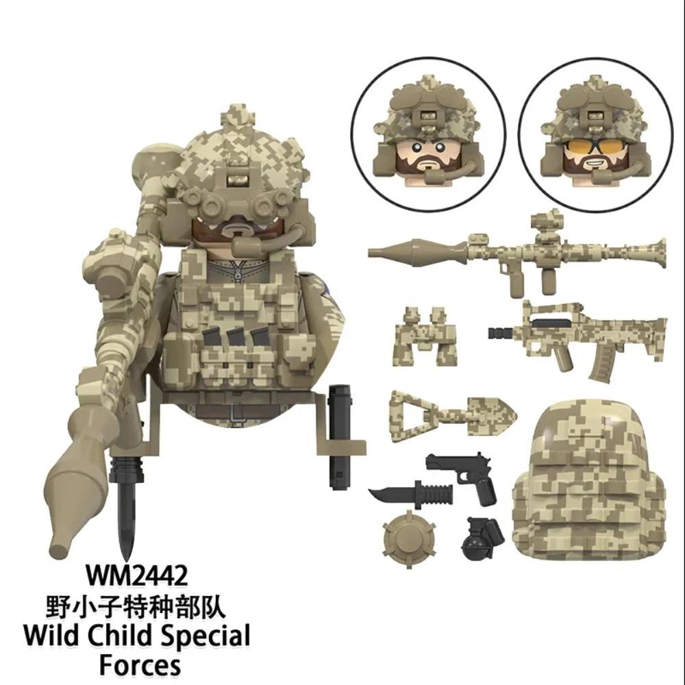 WM6147 WM6168 Serie Militare SWAT Forze Speciali Blocchi da Costruzione Soldato Commando Polizia di Città Cappello Mini Action Figure Giocattoli