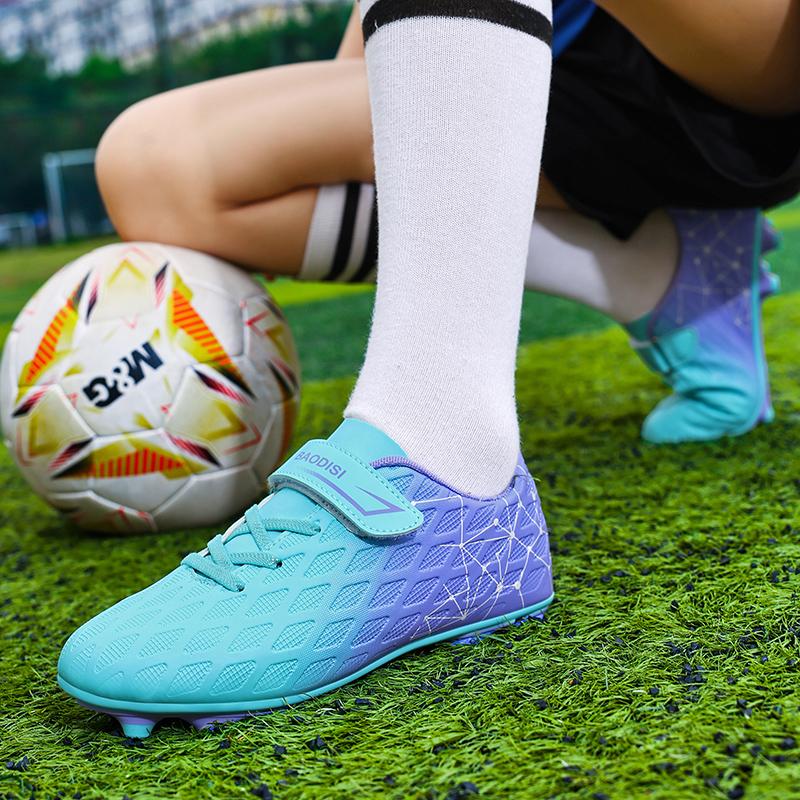 28-39 Crampons Football Garçons Caoutchouc Picots Semelle Souple Enfant Professionnel Gazon Artificiel Entraînement Crampons Football Filles