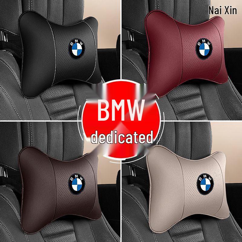 Polštářek pro podporu krku a beder pro auto BMW řady pro opěrku hlavy a sedadlo - Vhodné pro řadu 1/3/5/7, GT, X1, X3, X5