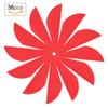 36pcs Archery Arrow Fletches Rubber Fletching Feathers DIY Accessory for Compound Bow (red)