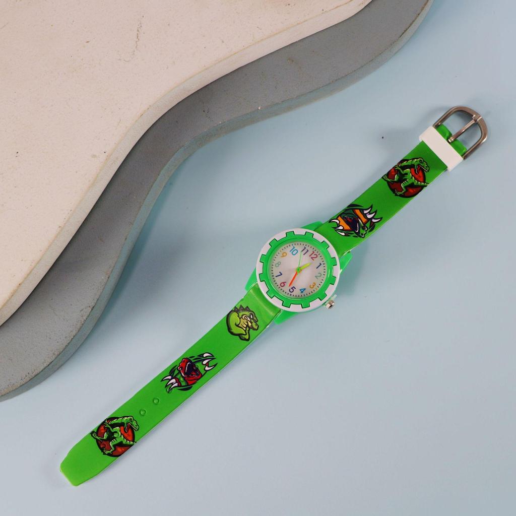 Charming Cartoon Kids’ Silicone Quartz Wristwatch with Creative Pointer Design