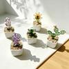 Mini Glass Planter Desktop Ornaments Small Exquisite Craftsmanship Bright Colorful Handmade Texture for Office Bedroom Living Room Home Decor Gift