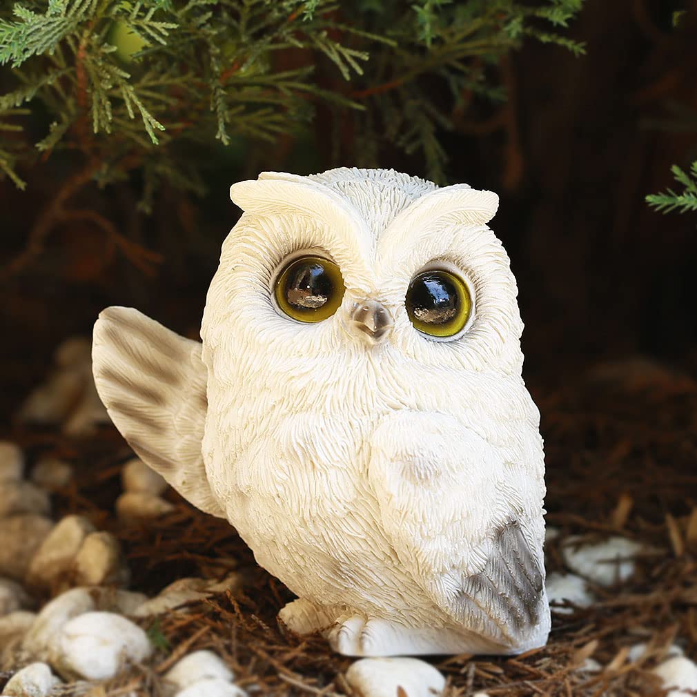 Mo03 Owl Resin Perfect Gift for Birthdays Greetings [Devalier] Figurine, Owl, (Owl Lol)